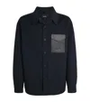 Mackage Wool Emmanuel Overshirt In Blue