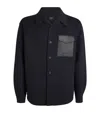 Mackage Wool Emmanuel Overshirt In Navy