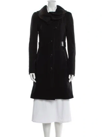 Pre-owned Mackage Wool Faux Fur Coat In Black