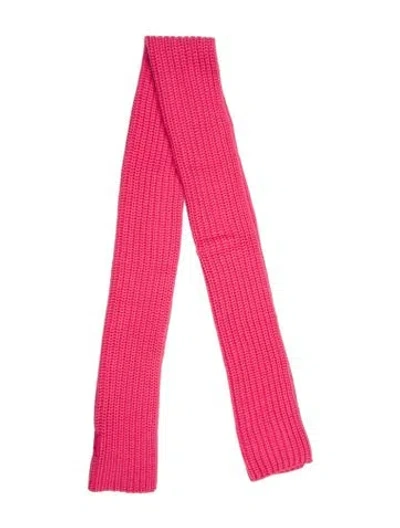 Pre-owned Mackage Wool Floral Print Scarf W/ Tags In Pink