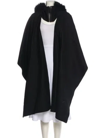 Pre-owned Mackage Wool Fur Coat In Black