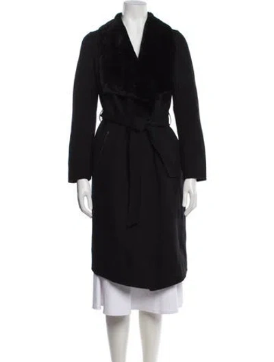 Pre-owned Mackage Wool Fur Coat In Black