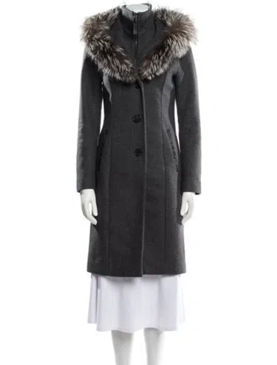 Pre-owned Mackage Wool Fur Coat In Gray