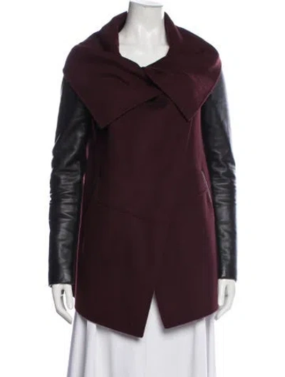 Pre-owned Mackage Wool Jacket In Burgundy