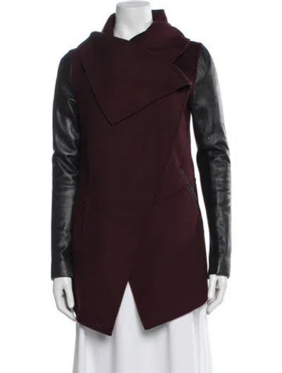 Pre-owned Mackage Wool Jacket In Burgundy