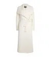 Mackage Mai Wool Belted Wrap Coat In Ivory