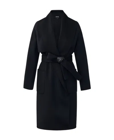 Mackage Wool Overcoat In Black