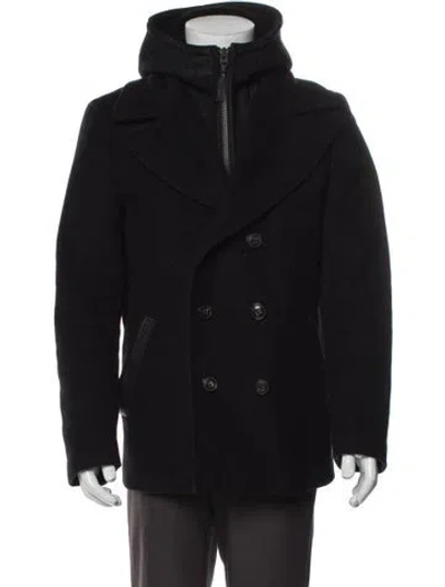 Pre-owned Mackage Wool Peacoat In Black