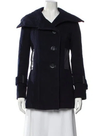 Pre-owned Mackage Wool Peacoat In Blue