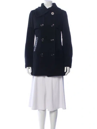 Pre-owned Mackage Wool Peacoat In Blue