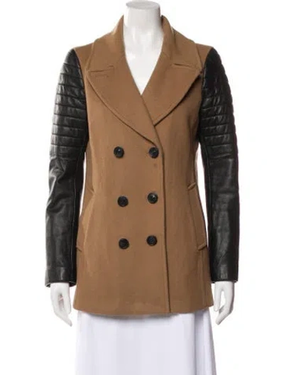Pre-owned Mackage Wool Peacoat In Brown