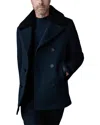 Mackage Men's Cole Wool Peacoat With Shearling Collar In Navy