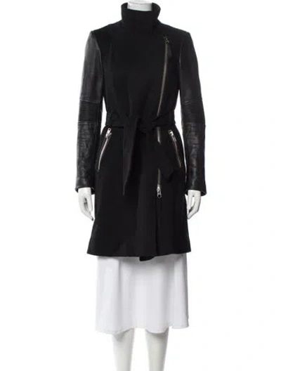 Pre-owned Mackage Wool Trench Coat In Black