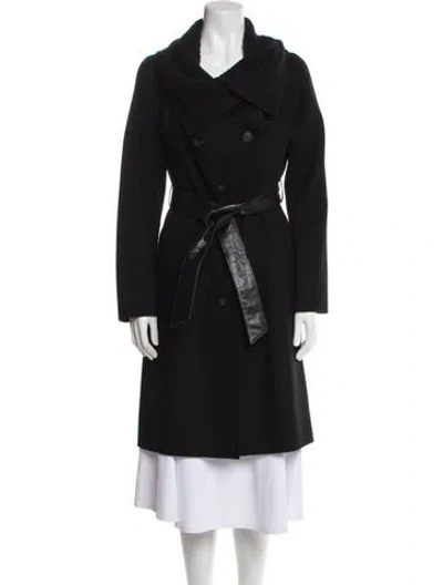 Pre-owned Mackage Wool Trench Coat In Black