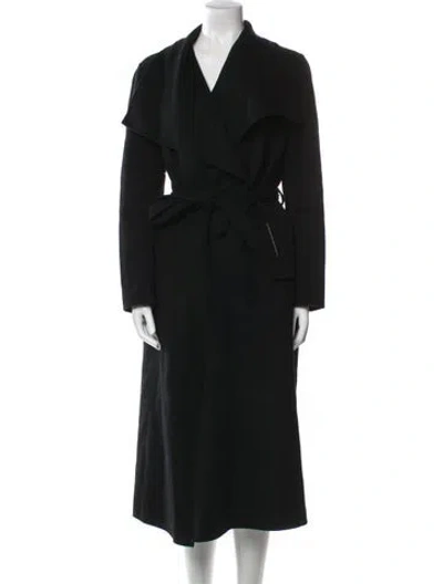 Pre-owned Mackage Wool Trench Coat In Black