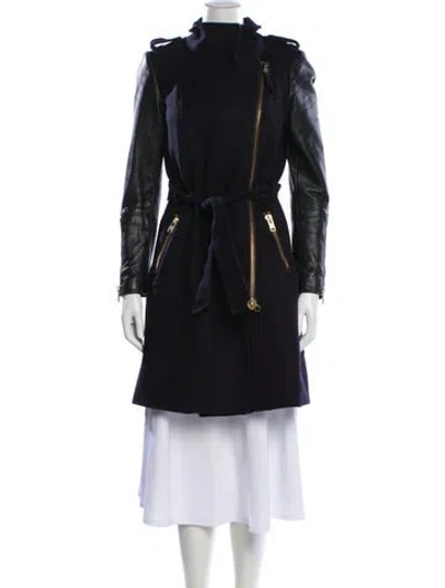Pre-owned Mackage Wool Trench Coat In Black