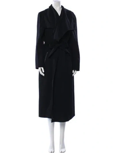 Pre-owned Mackage Wool Trench Coat In Black