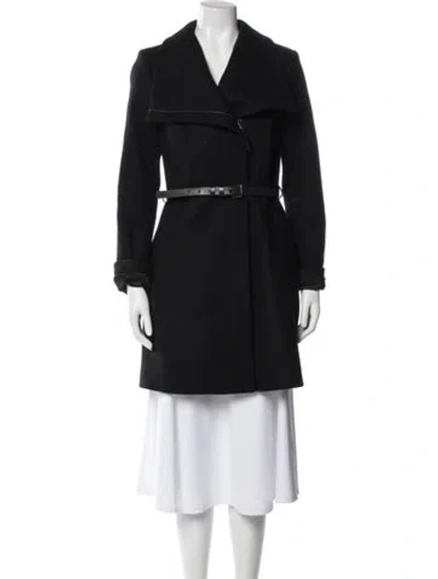 Pre-owned Mackage Wool Trench Coat In Black