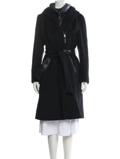 Pre-owned Mackage Wool Trench Coat In Black