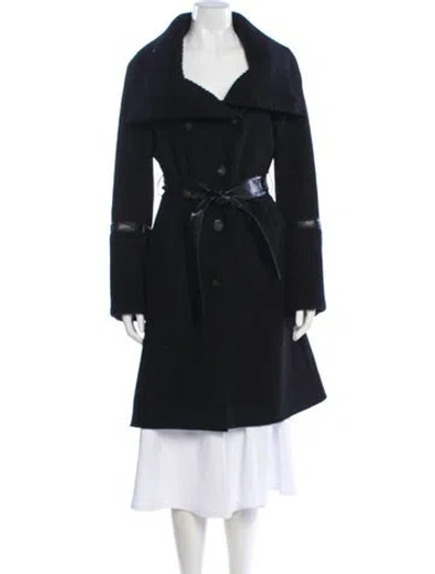 Pre-owned Mackage Wool Trench Coat In Black