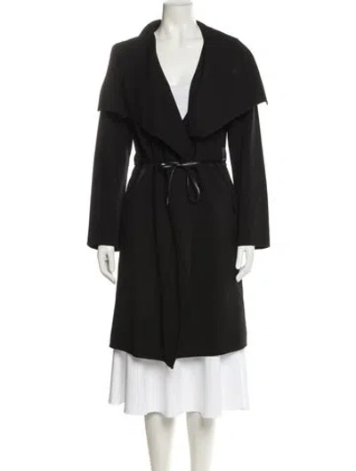 Pre-owned Mackage Wool Trench Coat In Black