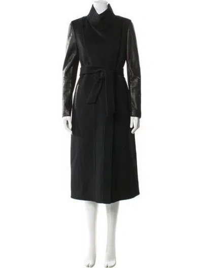 Pre-owned Mackage Wool Trench Coat In Black