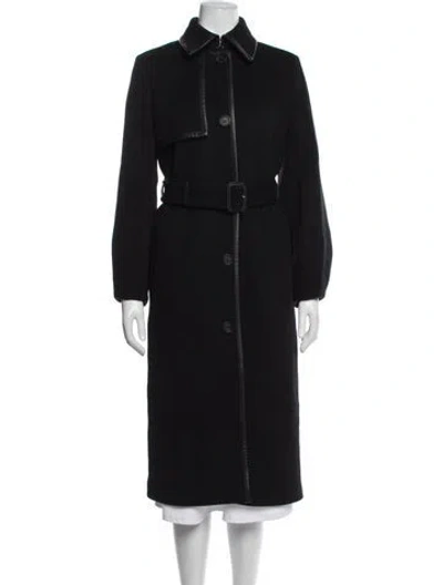 Pre-owned Mackage Wool Trench Coat In Black