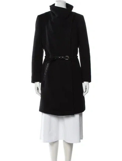 Pre-owned Mackage Wool Trench Coat In Black