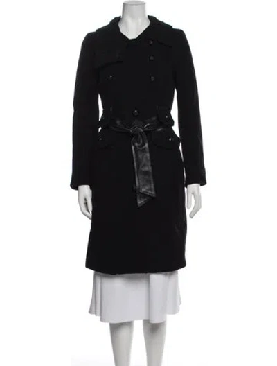 Pre-owned Mackage Wool Trench Coat In Black