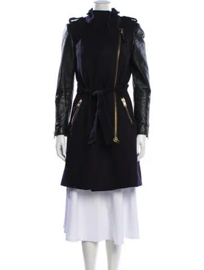 Pre-owned Mackage Wool Trench Coat In Black