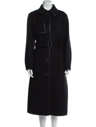 Pre-owned Mackage Wool Trench Coat In Blue