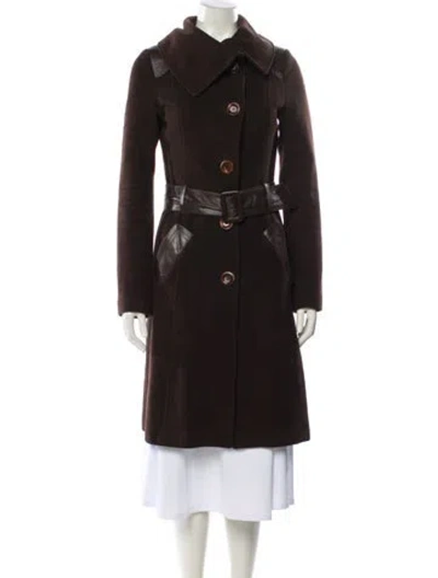 Pre-owned Mackage Wool Trench Coat In Brown