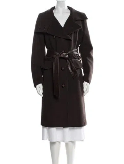Pre-owned Mackage Wool Trench Coat In Brown