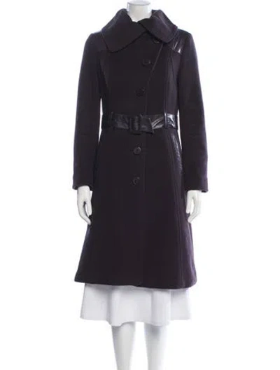 Pre-owned Mackage Wool Trench Coat In Burgundy