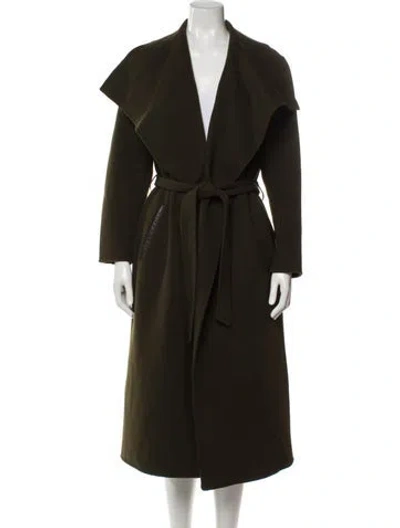 Pre-owned Mackage Wool Trench Coat In Green