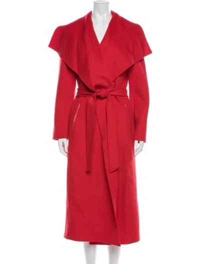 Pre-owned Mackage Wool Trench Coat In Red