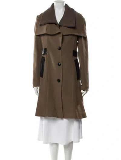 Pre-owned Mackage Wool Trench Coat W/ Tags In Brown
