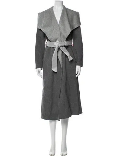 Pre-owned Mackage Wool Trench Coat W/ Tags In Gray