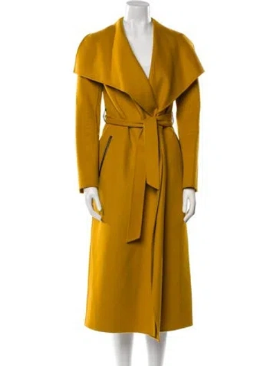 Pre-owned Mackage Wool Trench Coat In Yellow