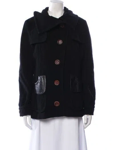 Pre-owned Mackage Wool Utility Jacket In Black