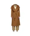 Mackage Tan Mai-cn Double-face Wool Wrap Coat In Brown