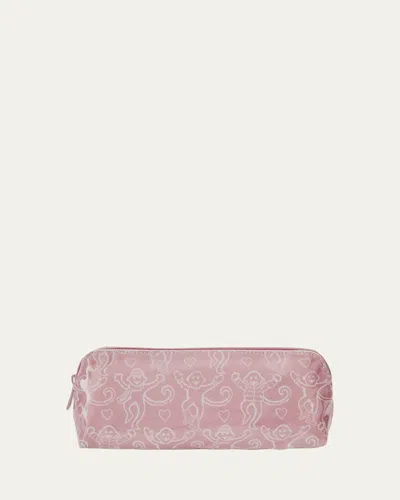 Mackage Kids' X Roller Rabbit Canvas Zip Pouch In Pink