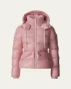 Mackage X Roller Rabbit Madalyn-rr Down Jacket With Removable Hood In Animal Print