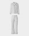 Mackage X Roller Rabbit X Roller Rabbit Heart-print Cotton Pajama Set In White
