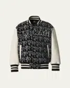 Mackage X Roller Rabbit X Roller Rabbit Kid's Nels Varsity Bomber Jacket In Black