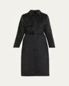 Mackage Zeva-a Single-breasted Wool Trench Coat In Black