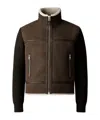 Mackage Jonathan Suede Full Zip Jacket In Brown