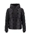 Mackage Zippered Hooded Down Jacket In Black