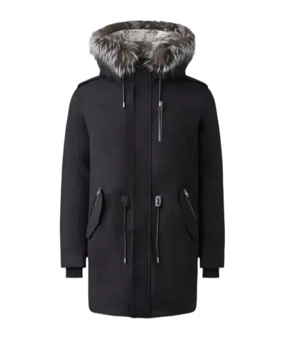 Mackage Zip-up Hooded Coat In Black