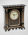 Mackenzie-childs 11" Courtly Check Mantle Clock
